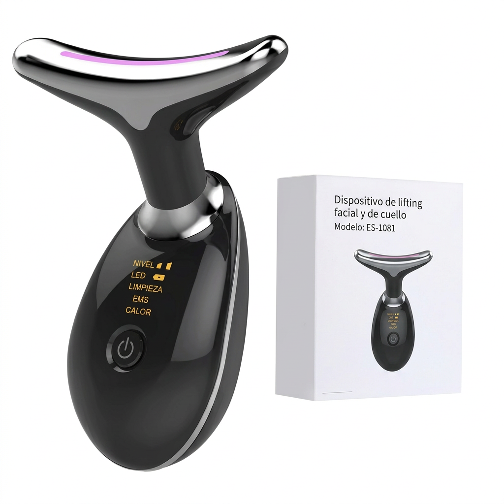 Dispositivo de Lifting Facial y de Cuello en Negro